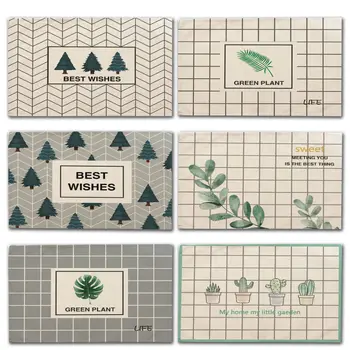 

1Pcs Plaid Plant Pattern Placemat Dining Table Mat Drink Coasters Cotton Linen Pad Cup Mats 42*32cm Kitchen Accessories MC0089