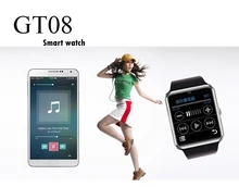 Android smart watch gt08 uhr mit sim einbauschlitz push-nachricht bluetooth-konnektivität telefon besser als dz09 smartwatch