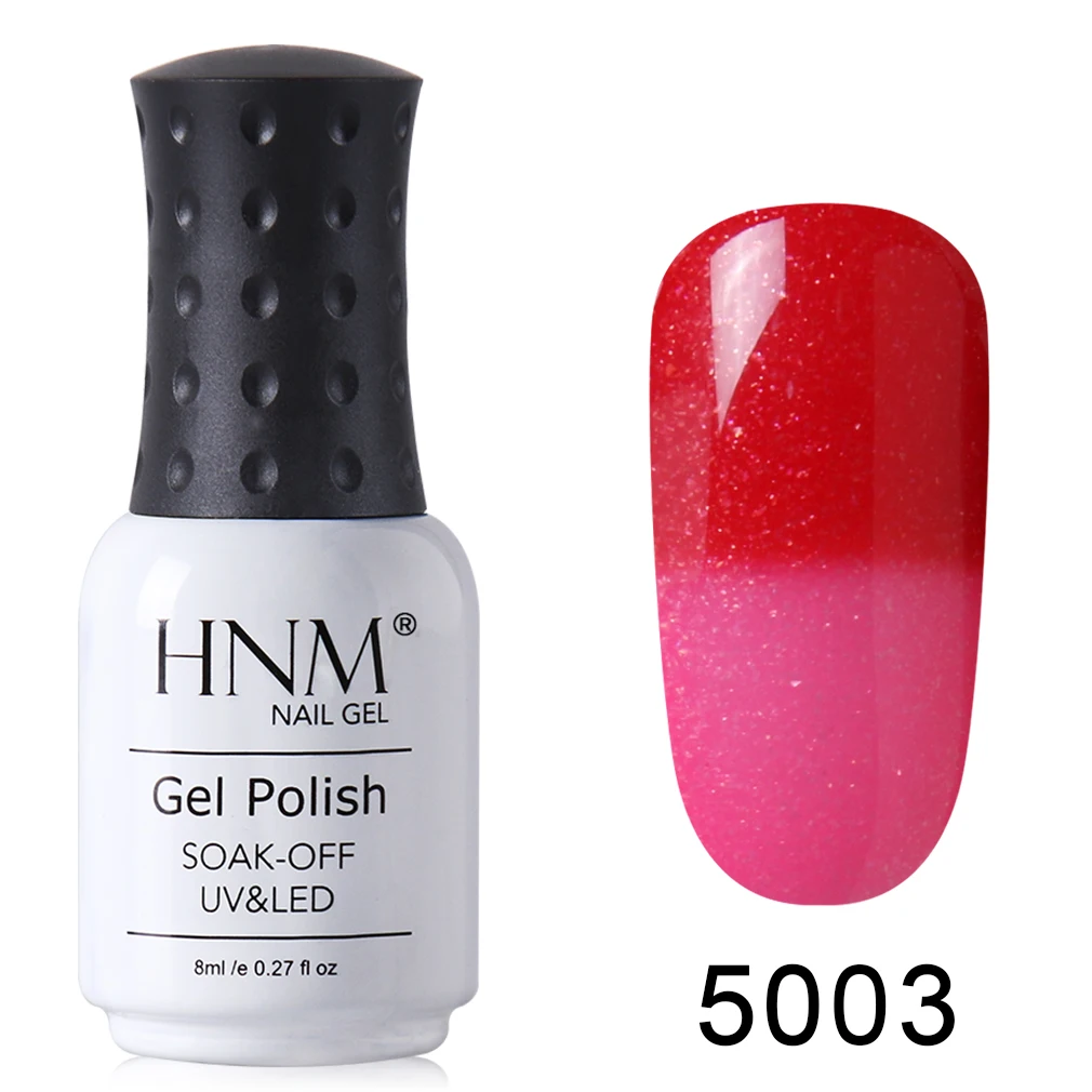HNM 8 мл изменение температуры Цветной Гель-лак для ногтей замачиваемый Лаки Хамелеон термо лак длительного действия искусство УФ маникюрный лак - Цвет: 5003