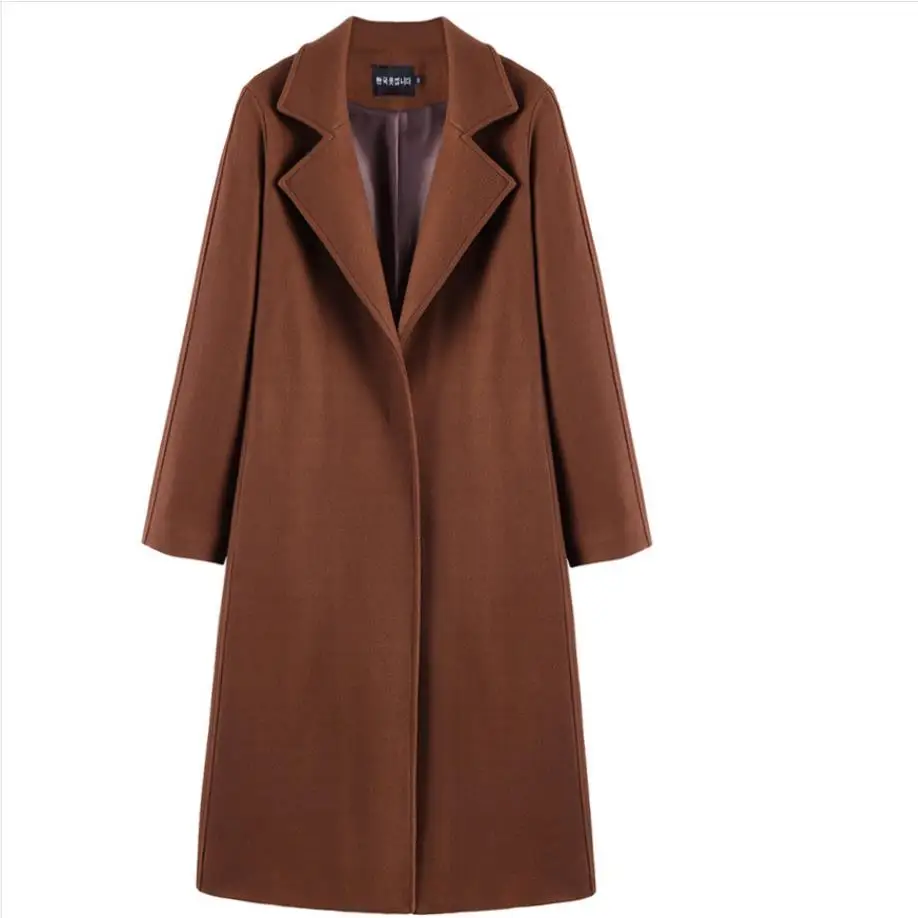 

2018 New Double-faced Cashmere Women woolen Coats Autumn Winter Lady Long Wool blends coat