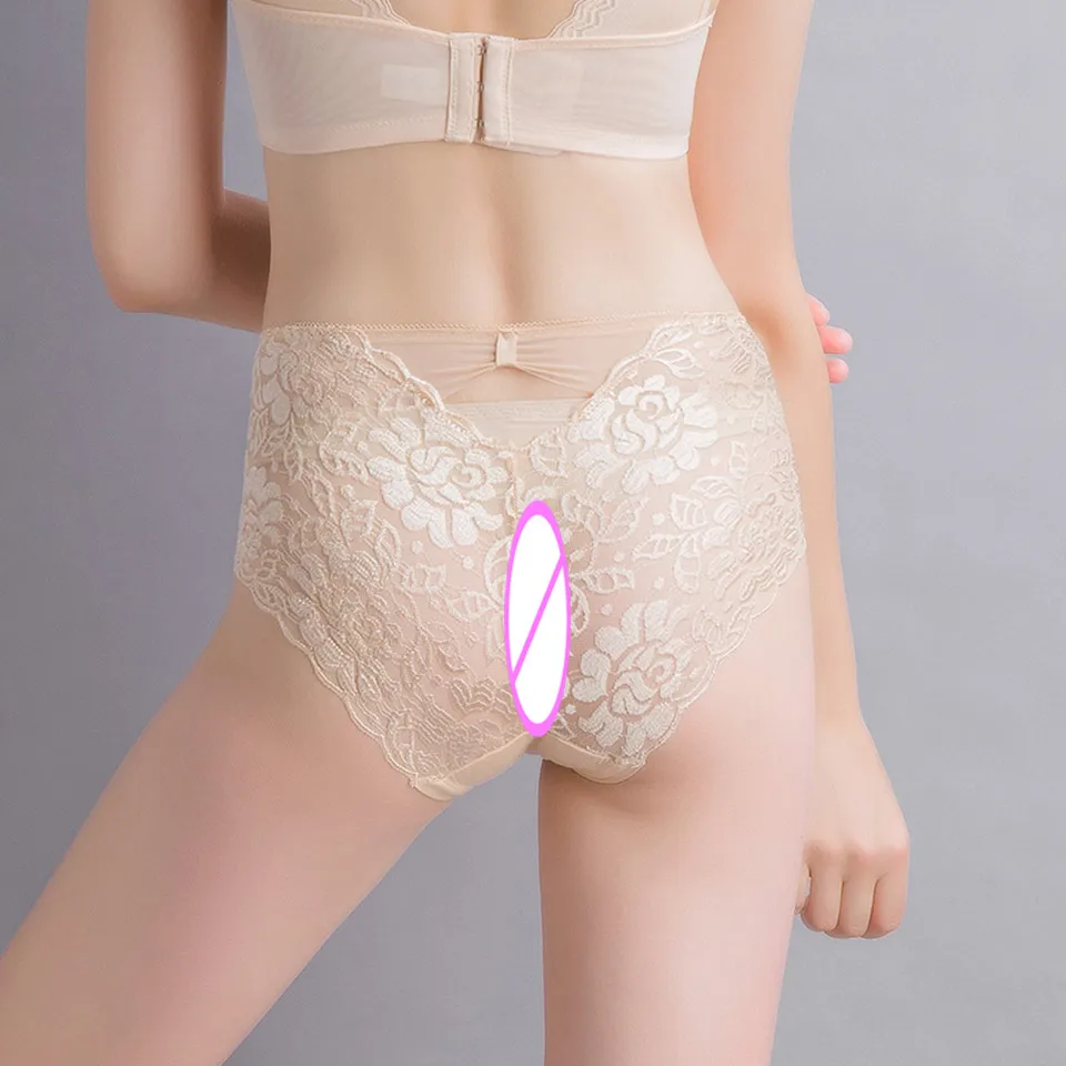 3Pcs/Lot Sexy Full Lace Panties Women High Waist Briefs Female Seamless Underwear Solid Color Breathable Lingerie M-3XL Big Size