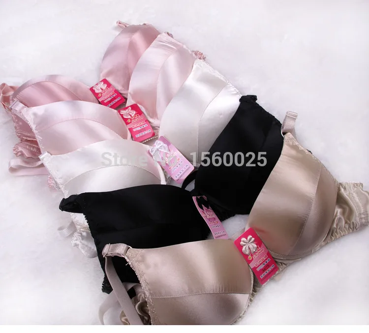 

Silk Bra 100% Mulberry Silk Underwear Comfortable Silky Pearl Massage Bras 32/70-40/90 Free Shipping