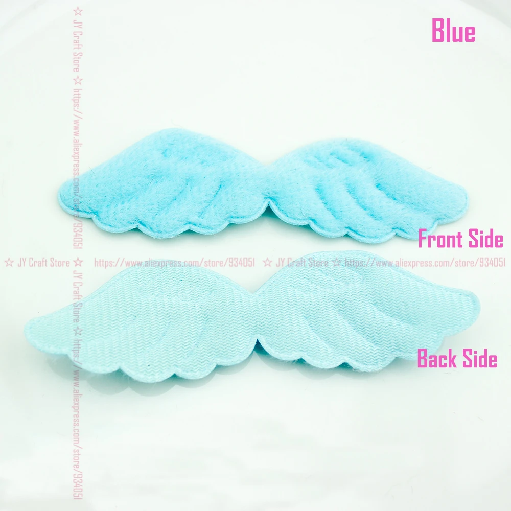 Blue Velvet Fabric Angel Wing Pacthes FZ0454-04