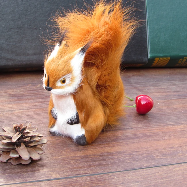 

middle cute simulation squirrel toy lovely squirrel doll gift about 12x5x12cm