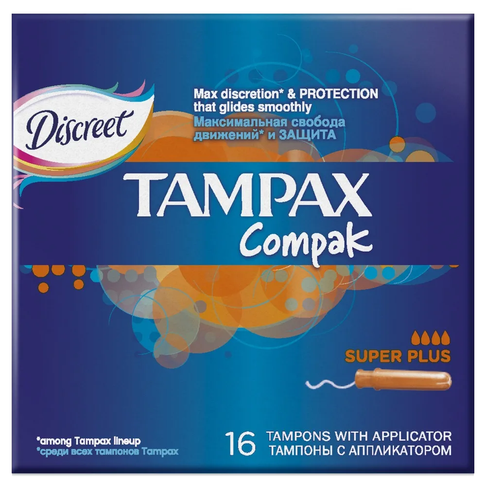 TAMPAX Compak Female sanitary napkins with applicator Super Plus Duo 16pcs