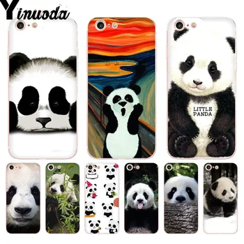 

Yinuoda For iphone 7 6 X Case Cute Chinese Panda Transparent Phone Case for iPhone 8 7 6 6S Plus X 10 5 5S SE 5C XS XR