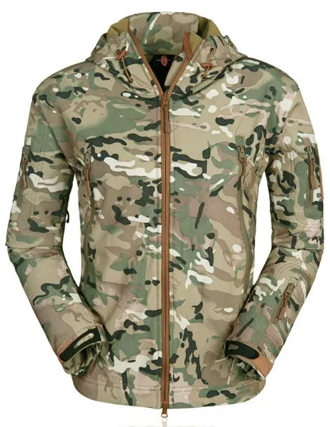 Высокое качество Тэд с V 4.0 Скрытень Акулья кода Софтшелл куртка для мужчины, военный куртка Водонепроницаемая Ветрозащитная армейская одежда - Цвет: CP Camouflage