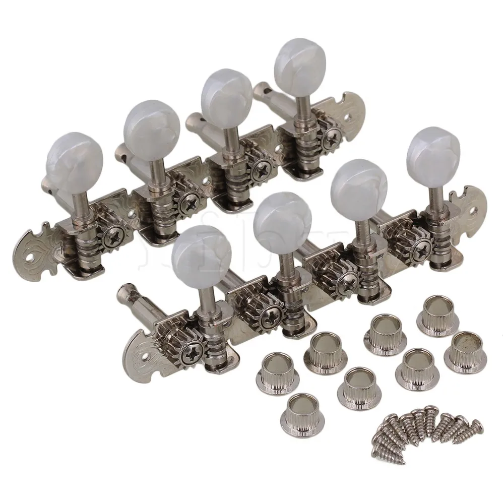 

Yibuy 2 x Mandolin Guitar Machine Heads 4L+4R Mica Color Round Button Tuner