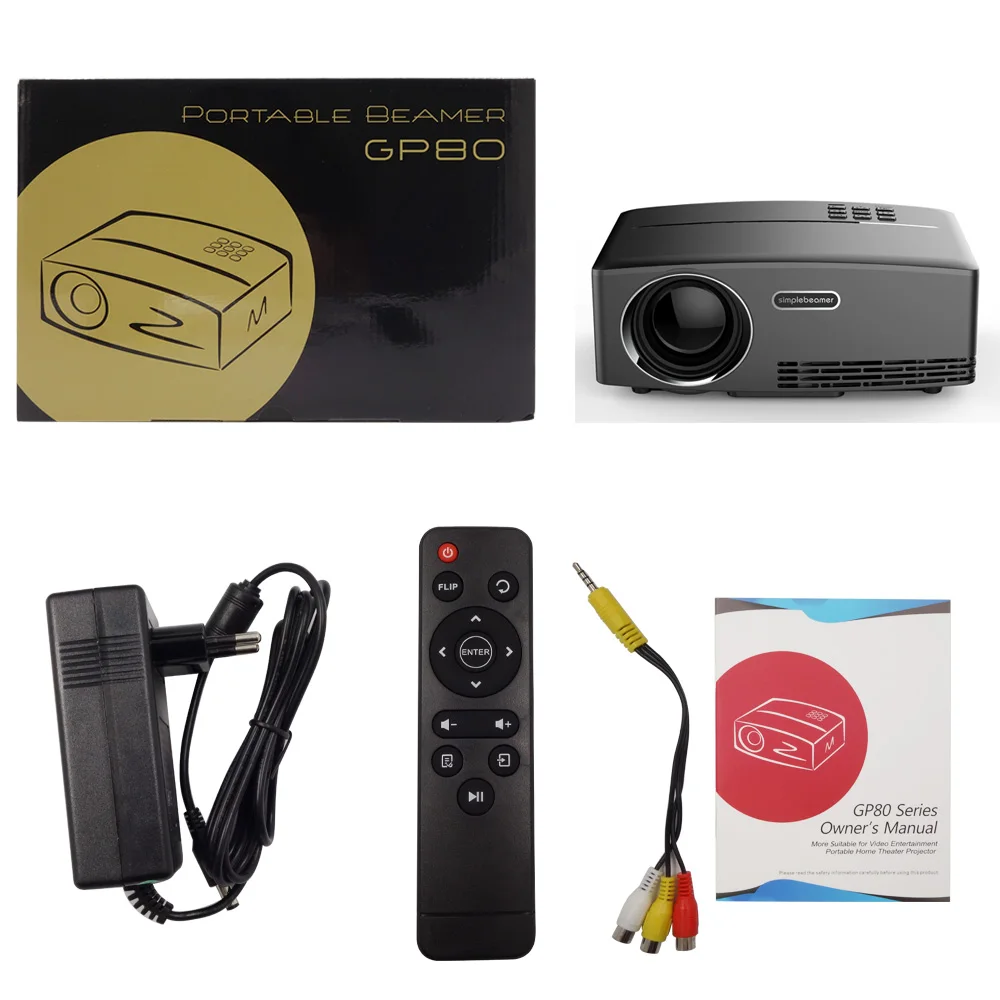 ThundeaL GP80 GP80UP GP70 Upgraded Android 6.0 Mini Projector LED LCD Projector VGA HDMI Optional Bluetooth Wireless WIFI Beamer