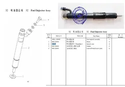 YTO двигатель LR4R3L-T10, топливный инжектор в сборе, номер детали