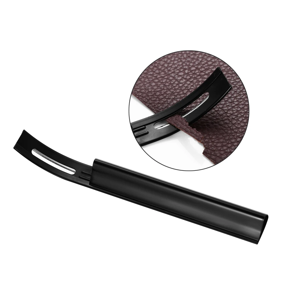 Стальная безопасная скошенная кожа Skiver истончение нож+ 3 лезвия DIY инструмент для швов для дома Швейные аксессуары ручной работы