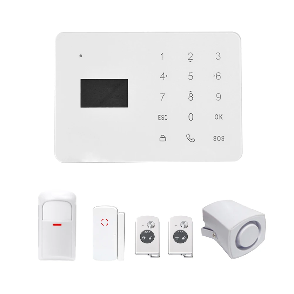

Touch LCD Keypad Security Home Alarm English/Russian/French/Hungarian For Optional GSM Alarm System Support Power Off Alarm