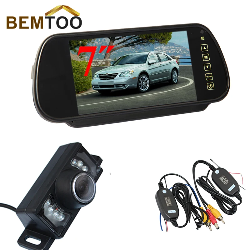 8 LED Автомобильная Камера Заднего вида Автомобиля Baackup + 7 &quotTFT Монитора Зеркало