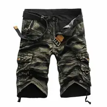 2015 шорты masculina Камуфляж Грузовые Военные Шорты Мужчины Хлопок Свободные Шорты Мужчины Армии Короткие Штаны Бермуды
