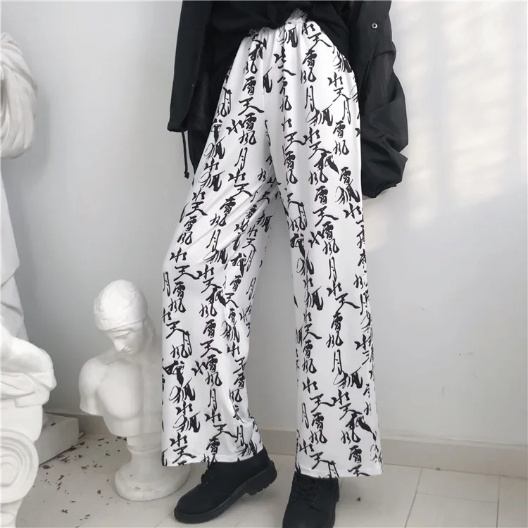 Корейский стиль ulzzang Harajuku BF wind street ретро Китайская каллиграфия kanji Принт