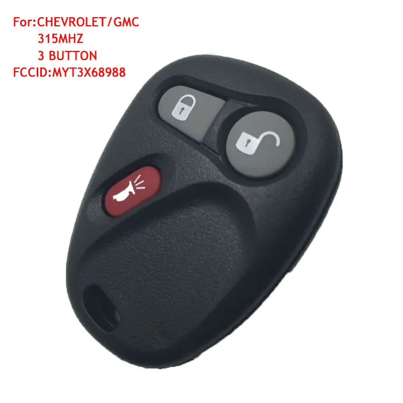 Дистанционный ключ без ключа Fob 3 кнопки 315 МГц Ключ для Chevrolet Cadillac GM MYT3X6898B