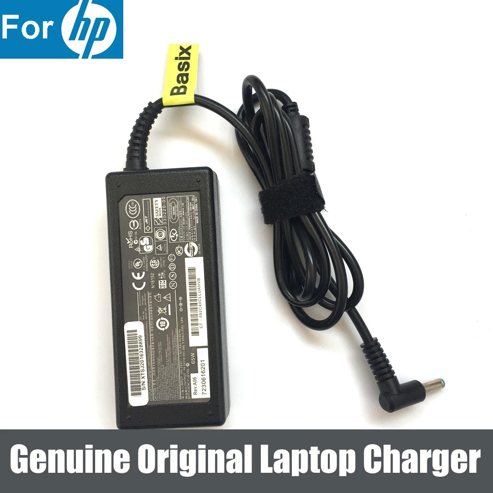 Original 65W AC Power Adapter Charger for HP 15-F009WM 15-F039WM 15-F023WM 15-F059WM Laptop Pavilion 15-au000 Series | Компьютеры и