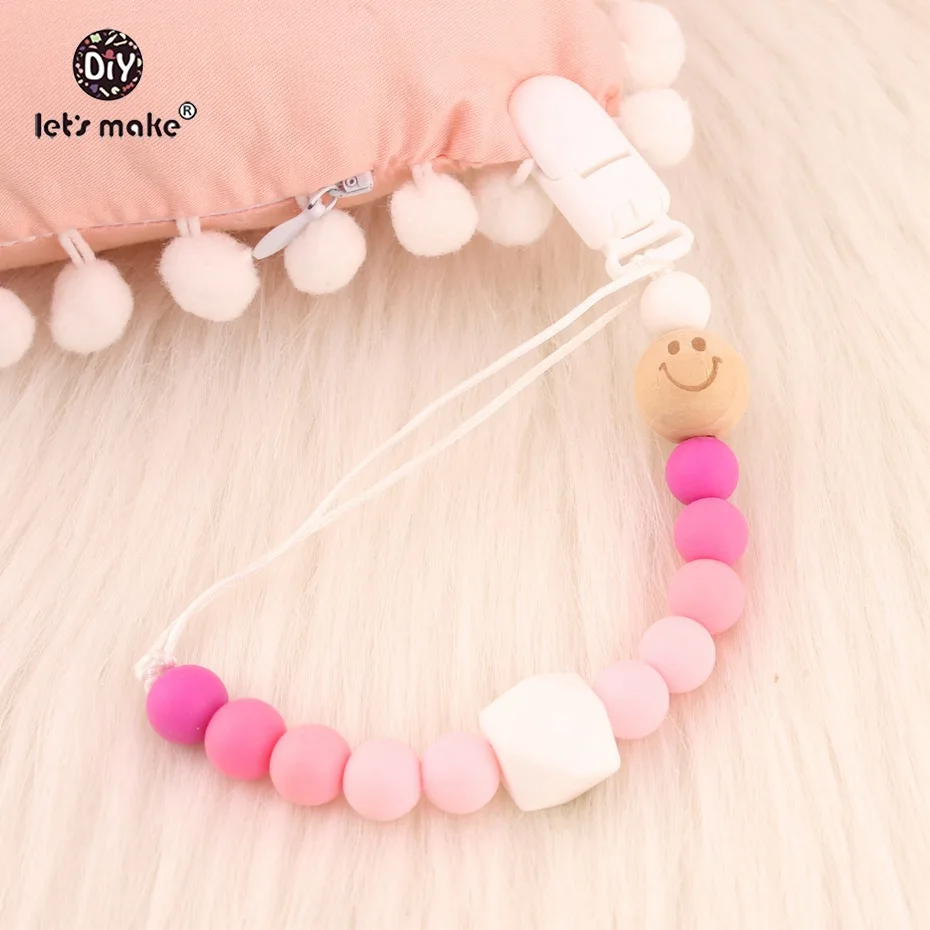 

Let's Make Lovely Smile Pacifier Clips Silicone Teether Pendant Teether Necklace Pendant Neutral Gift Baby Nursing Accessories