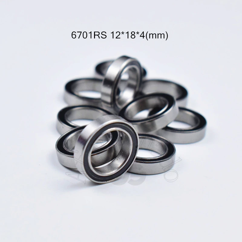 6701RS 12*18*4 (мм) 10 шт. подшипник Резиновый Герметичный Бесплатная доставка ABEC-5
