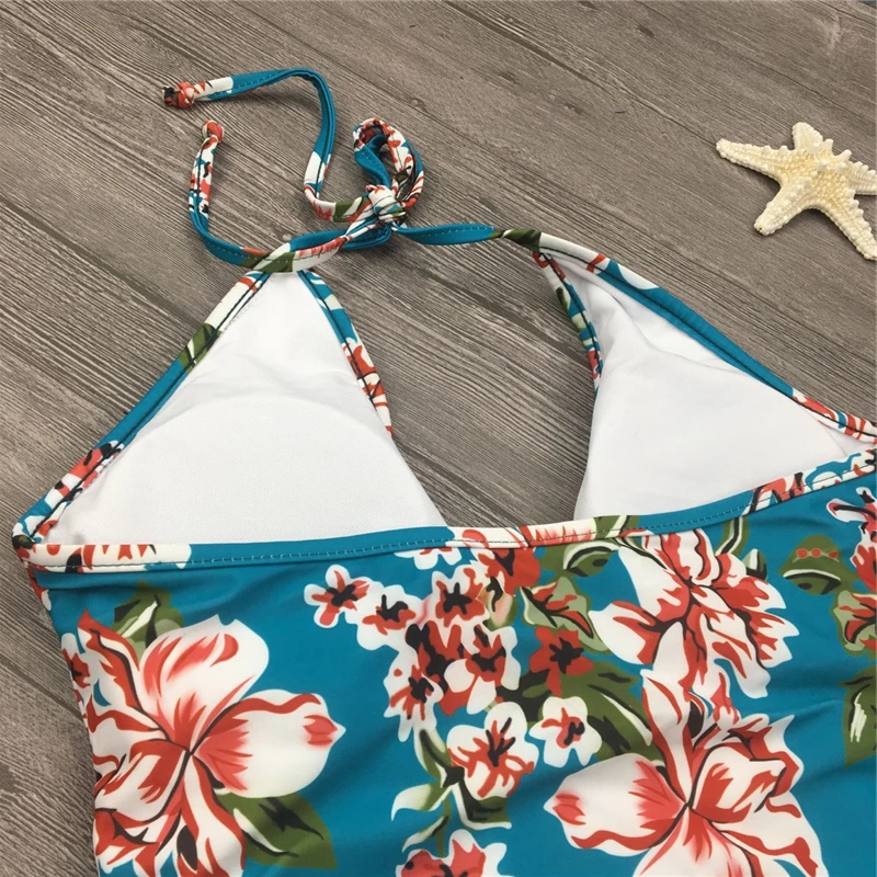 2019Hot сексуальный цельный купальник с открытой спиной женский низким вырезом