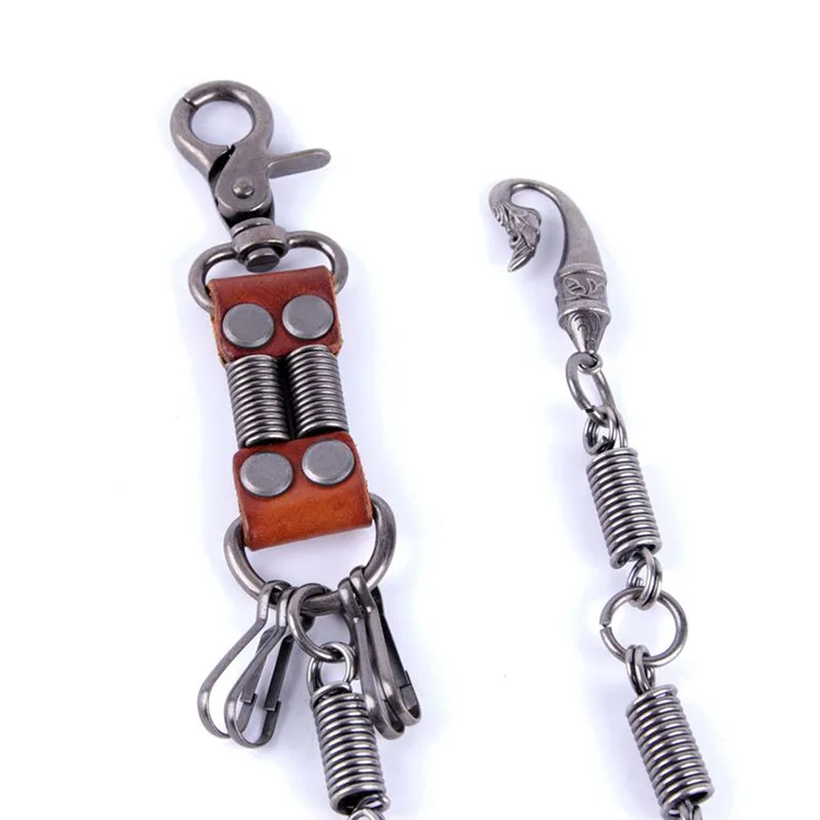 

Men's Waist Key Chain Gun Black Heavy Rock Metal Hip Hop Gothic Punk Style Pants Trousers Chain Jean Biker Wallet Key Ring LW21