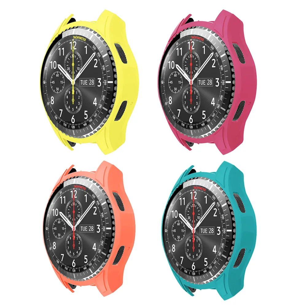 

CRESTED Gear S3 Frontier Case For Samsung Galaxy Watch 46mm S 3 band Silicone Protect Cover Protective shell Watch Accessories