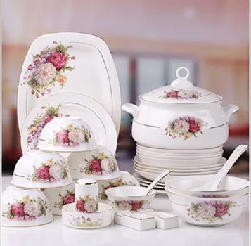 56 штук миска кость набор посуды из фарфора качество фарфора китайский стиль