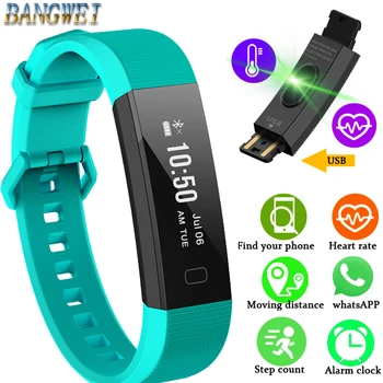 

2018 New Men Women Fitness Bracelet Sports Pedometer Blood Pressure Monitoring Anti-lost Reminder Smart Wristband PK mi band 3