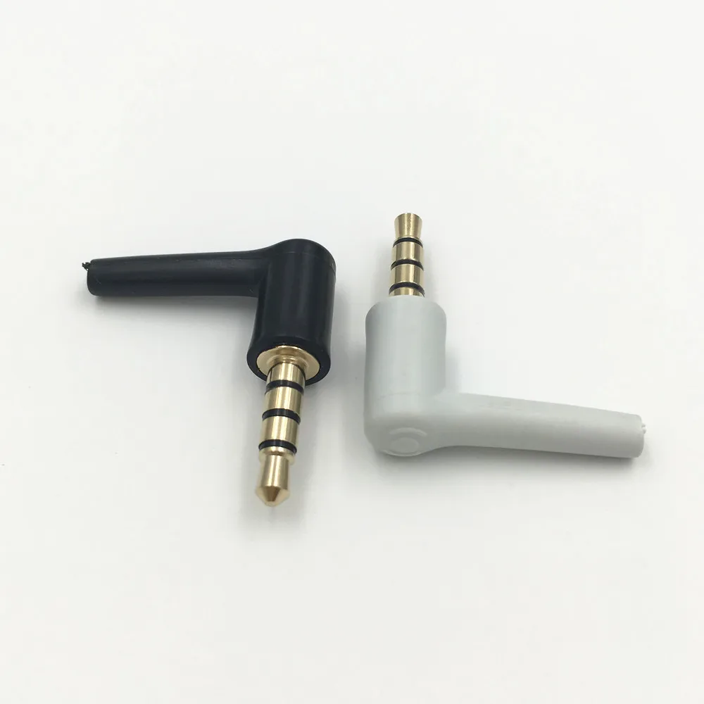 4 шт. 3,5 мм разъем 4-полюсный 3,5 Мужской 90 прямоугольный l-образный стерео разъем для наушников DIY ремонт наушников аудио разъем для пайки