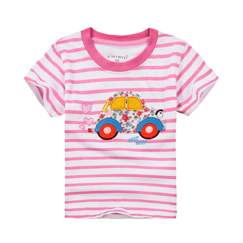 Girls' Short Sleeve T shirts Little Children Girl Tees Baby Summer T