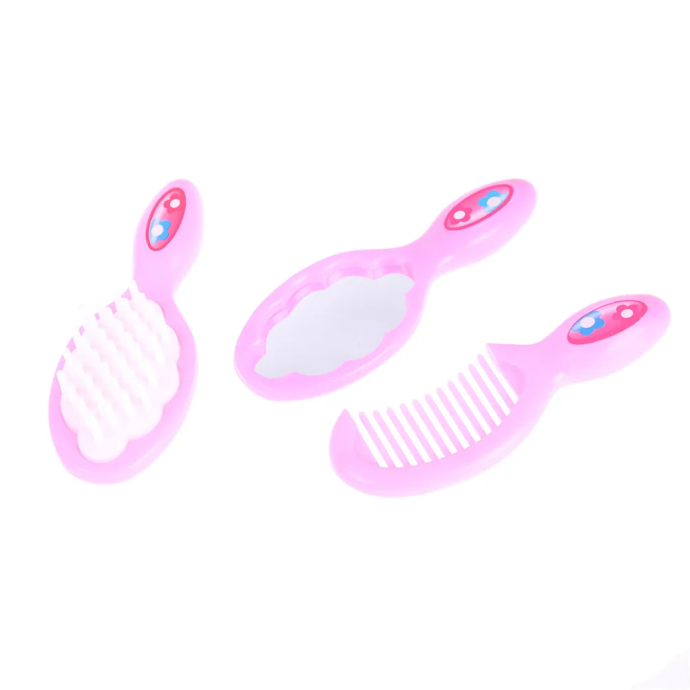 

TOYZHIJIA Mini Hair Care Tools Bedroom Accessories for Barbie 18 inch American Doll Sets (1pc Mirror and 2pcs Comb) 3pcs/set