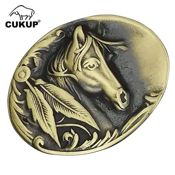 

FAJARINA Men's Design 3D Horse Floral Pattern Slide Styles Buckles Cow Brass Belt Buckle Only for 3.6-3.9cm Wide Belts BCK007