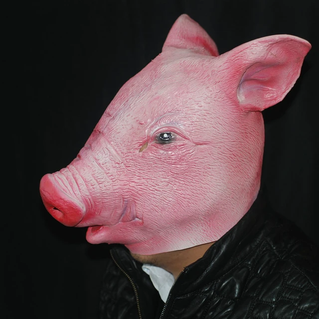 Pig Mask Therian Animal Latex Mascara Furry Horse Donkey Helmet