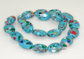 

Matrix Turquoise Gemstone Blue Mosaic Oval 20x15mm Loose Beads 15.5 inch Full Strand (90145271-212)