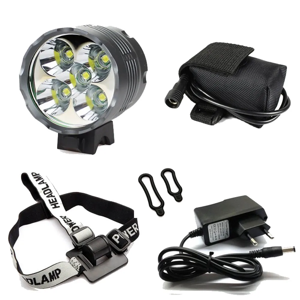 

Headlight Bicycle Light 2in1 5600LM CREE XM-L 5x T6 LED Bike Head Light Lamp Headlamp Torch Head 8.4V bicicleta