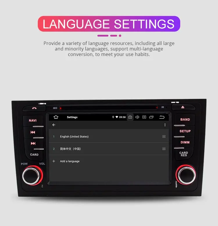 Sale Besina 2 Din Android 9.0 Car DVD Player For AUDI A6 S6 RS6 GPS Navigation Wifi Bluetooth Multimedia Car Radio Antoaudio Stereo 12