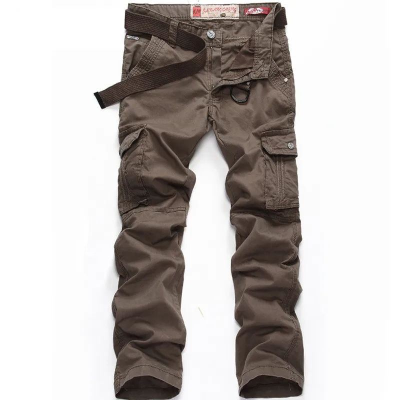 Новинка 2017 года Мужские брюки карманы полной длины Осень Военный Тактические Брюки повседневные штаны брюки-карго Pantalon Hombre