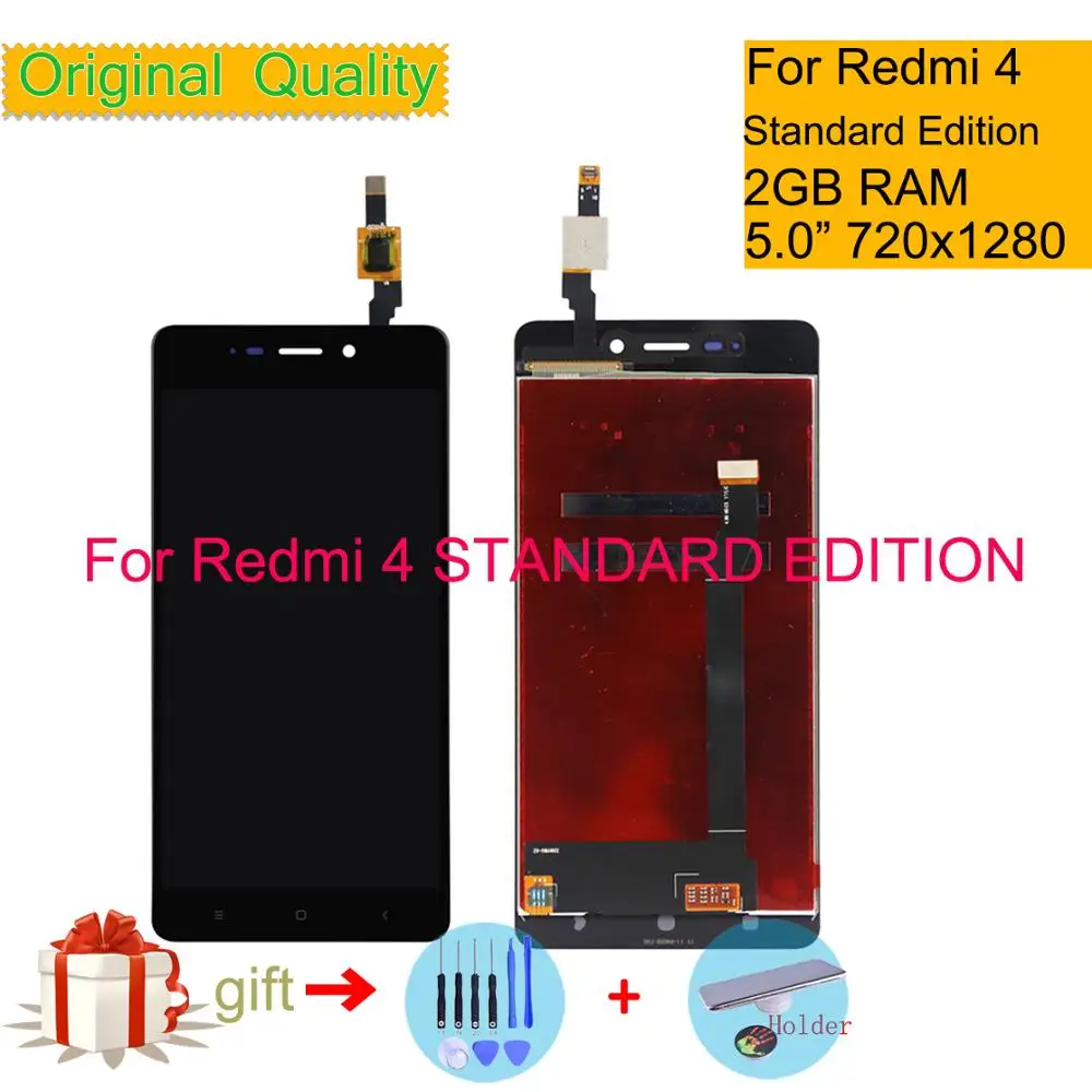 Для Xiaomi Redmi 4 стандартный выпуск ЖК-дисплей сенсорный экран дигитайзер сенсор Pantalla монитор Redmi4 ЖК-сборка 2 Гб
