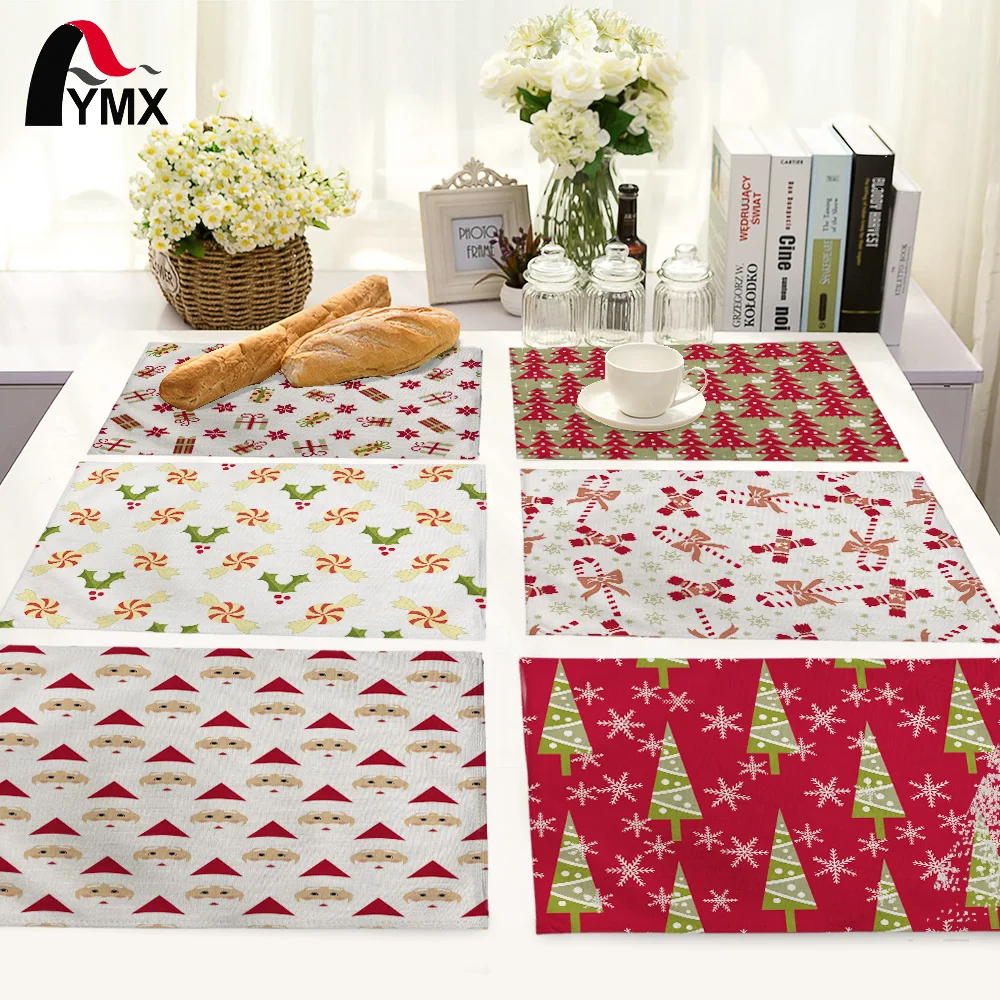 

Christmas Table Mat Christmas Tree Table Napkin For Wedding Dining Accessories Santa Claus Table Mat Placemat Kitchen Decoration