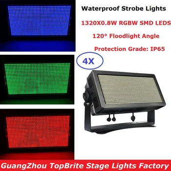 

4 Units LED Dj Strobe Lights High Power 1000W RGBW 4 Colors LED Flash Lights DMX Outdoor Strobe Lights LED Disco Club Lights