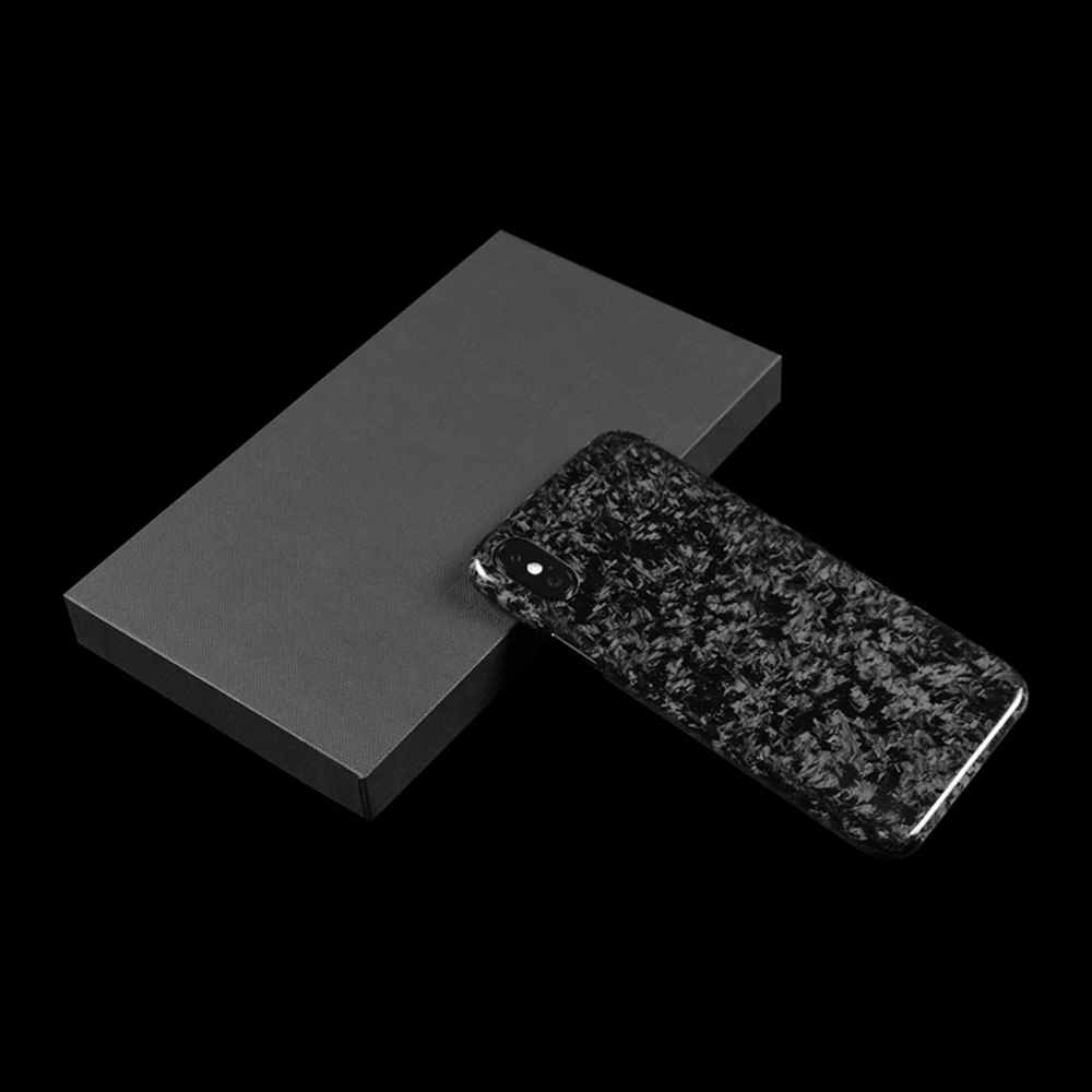 Полностью кованый композитный чехол из настоящего углеродного волокна для iPhone X XS XR, роскошный глянцевый чехол с рисунком для Apple iPhone XS Max, чехол для мобильного телефона