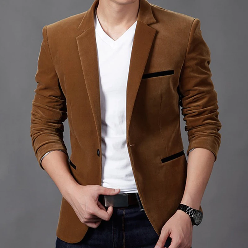NEW fashion Mens Blazer British's Style casual Slim Fit suit jacket male Blazers men coat Terno Masculino Plus Size M-3XL