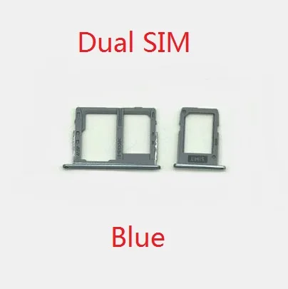 Новые тонкие/Dual SIM для Samsung Galaxy J3, J5, J7 года/J330 J530 J730F поднос SIM карт памяти держатель адаптер Аксессуары - Цвет: Duak SIM Blue