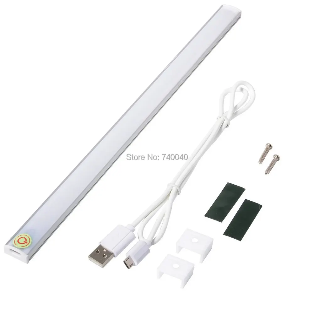 Ultra Thin USB Touch Sensor switch Dimmable LED Kitchen Under Cabinet Light Kit Bar Lamp Wardrobe
