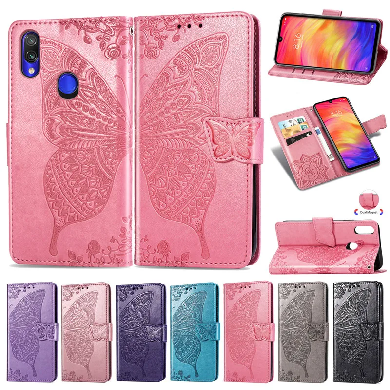 

Xiaomi Redmi Note 7 Case Flip Leather Phone Case for Xiaomi Redmi Note 7 Pro Funda Xiomi Redmi 7 Capa 3D Butterfly Wallet Cover