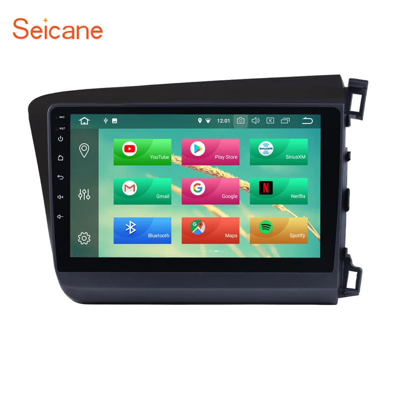 

Seicane Android 8.1/8.0 9 inch Car Radio GPS Navigation Unit Player For 2012 Honda Civic Right Hand Drive Steering Wheel Control
