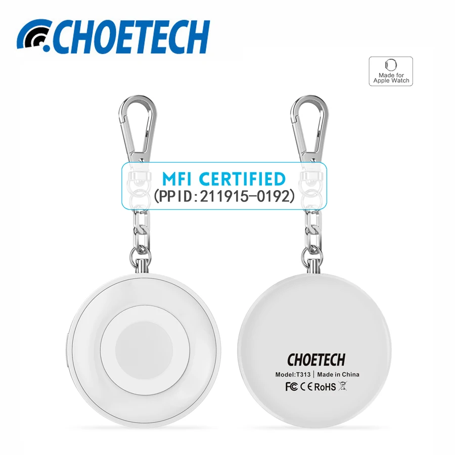 imágenes para CHOETECH 900 mAh Cargador Inalámbrico Certificado Imf Magnética Charging Dock con Llavero de Apple Reloj de Banco de la Energía de Batería Externa imágenes para CHOETECH 900 mAh Cargador Inalámbrico Certificado Imf Magnética Charging Dock con Llavero de Apple Reloj de Banco de la Energía de Batería Externa