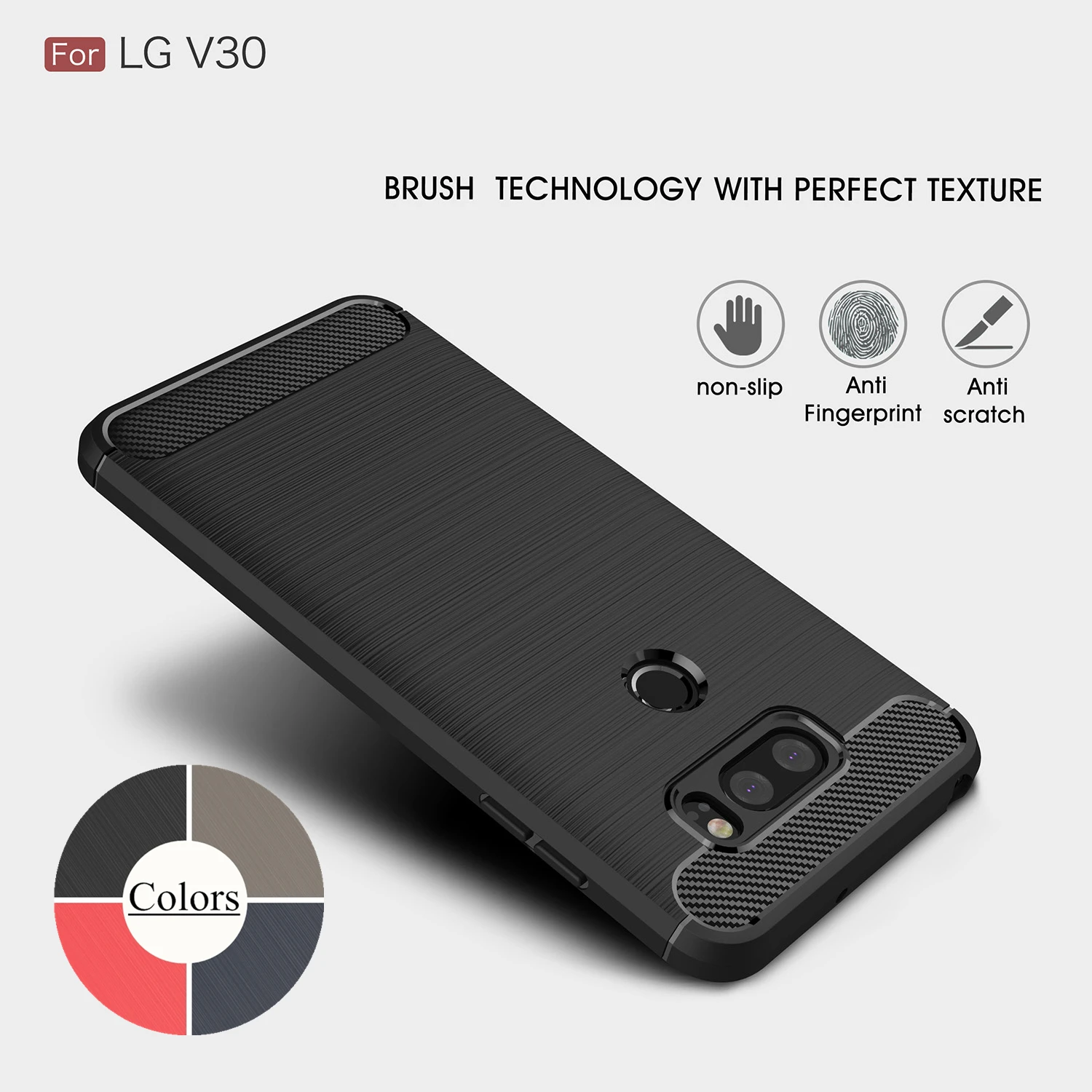 

Case for LG V30 V30+Plus TPU Silicone Case Ultra-thin Soft Cover Matte Feel Phone Case Rugged Armor