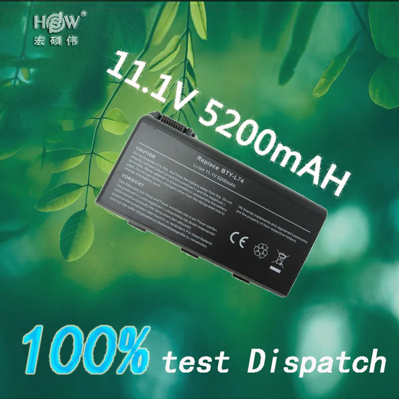 

5200MAH new laptop battery for MSI BTY-L74 BTY-L75 For MSI A6200 CR600 CR610 CR620 A5000 CR700 A6000 BTY-L74 BTY-L75 MS-1682