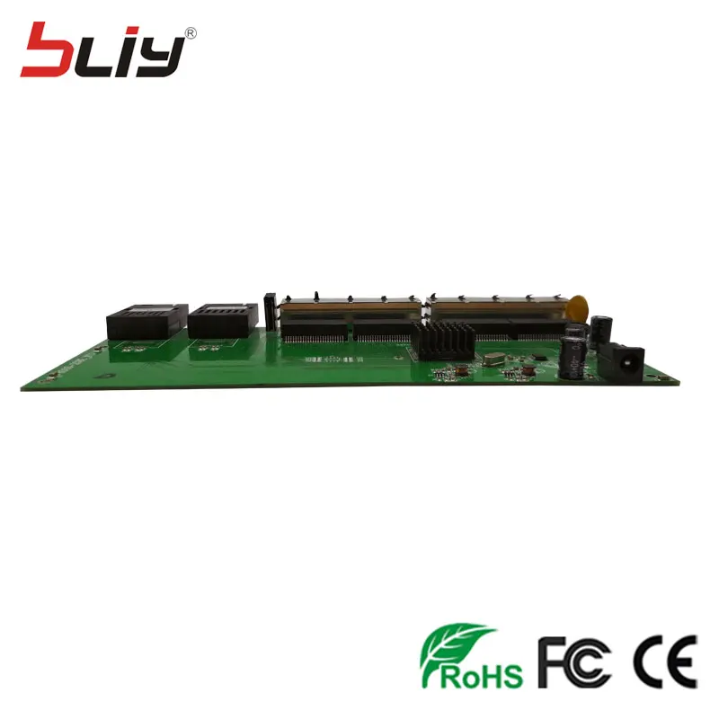 POE Реверс доска волокна media converter с 2SC + 8 10/100/1000 Мбит/с RJ45 Ethernet порты reverso волоконно
